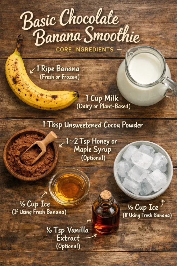 Basic Chocolate Banana Smoothie