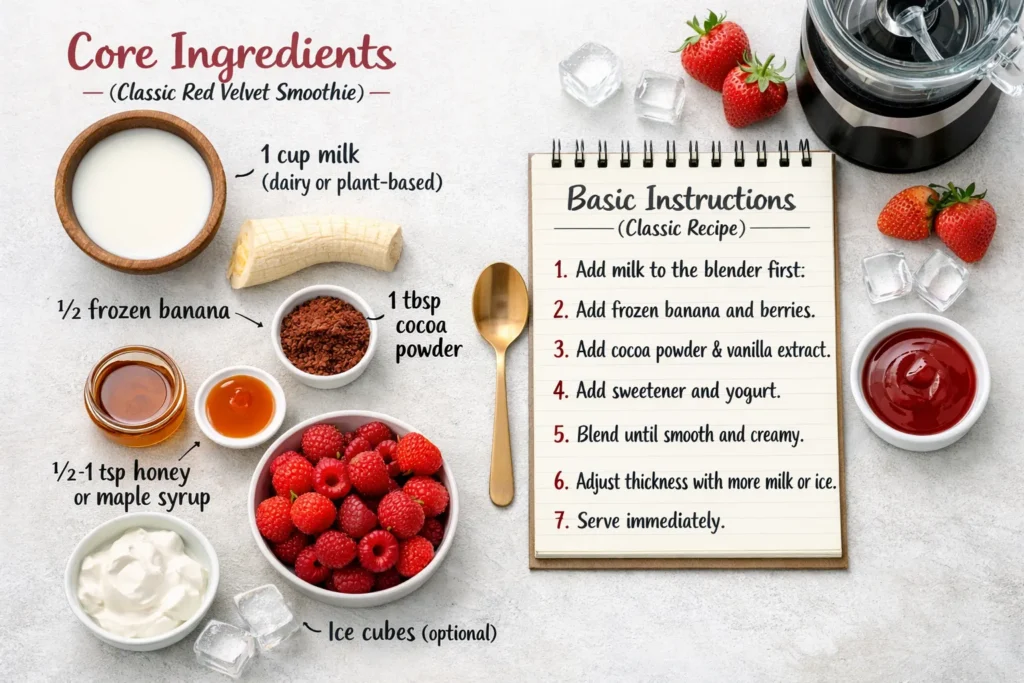 Classic Red Velvet Smoothie Recipe Guide