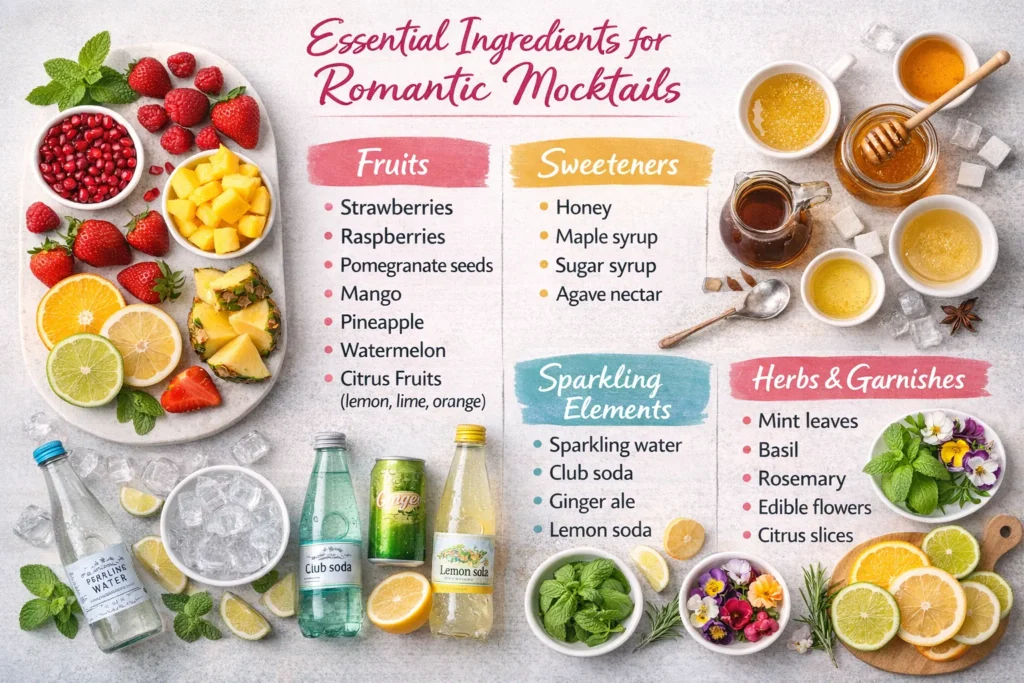 Essential Ingredients For Romantic Mocktails