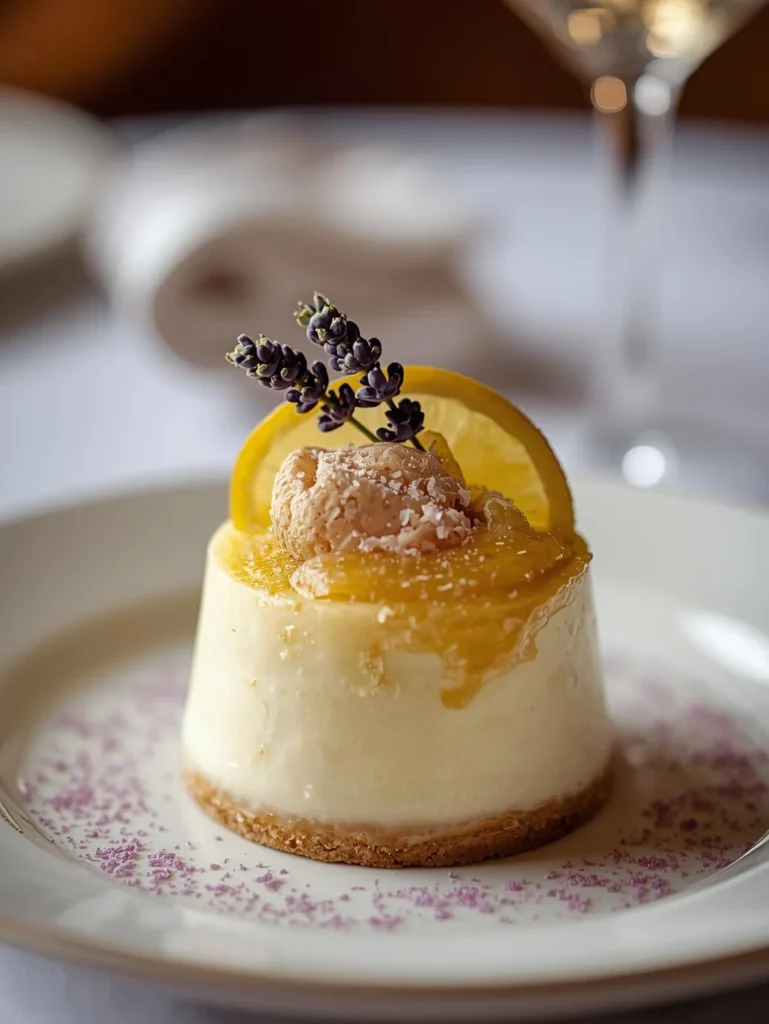 Lavender Lemon Romance Resturent Serve Style Closeup