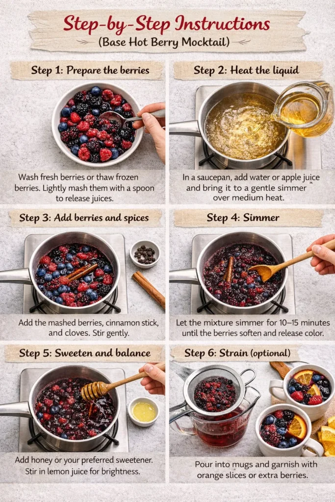 Step By Step Hot Berry Mocktail Guide