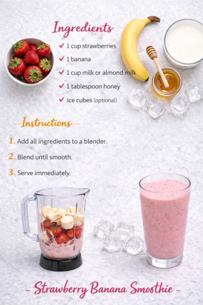 Strawberry Banana Smoothie Recipe Guide