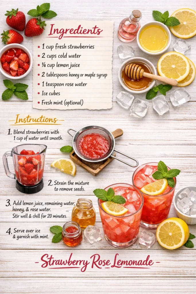 Strawberry Rose Lemonade Recipe Guide