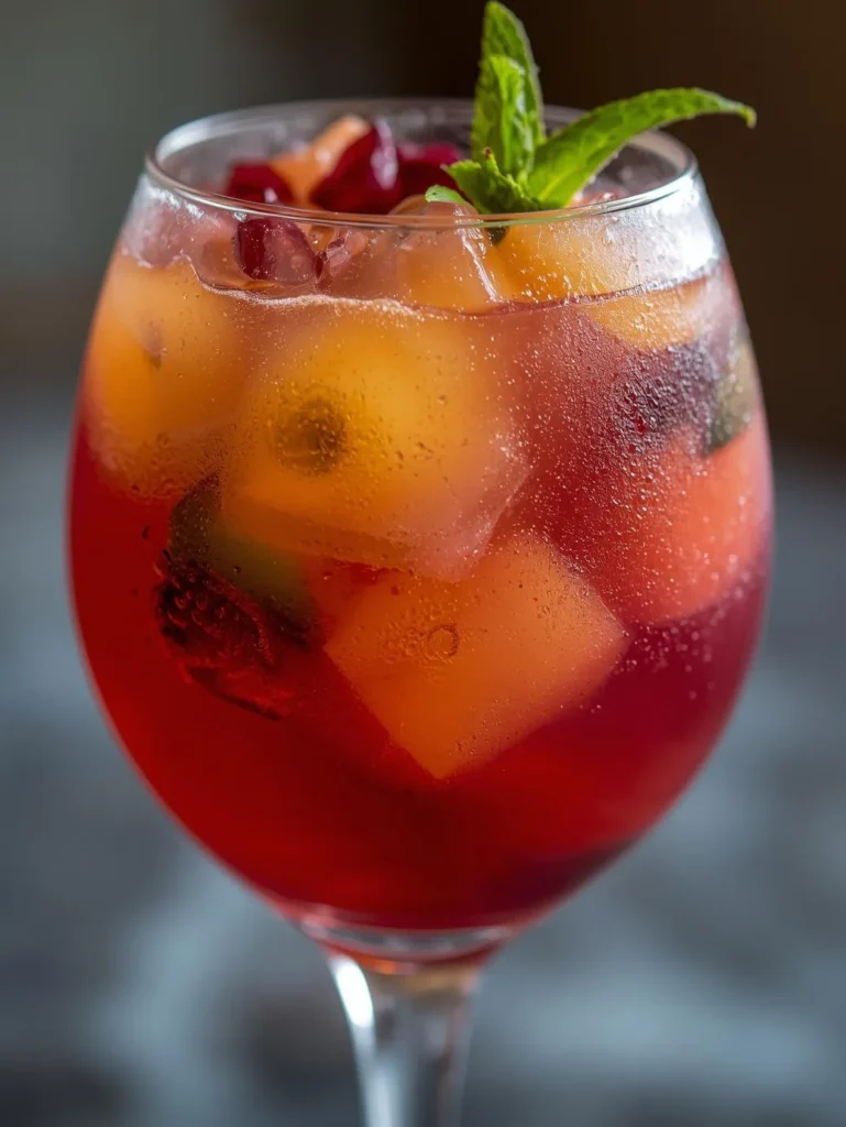 Tropical Passion Mocktail Resturent Serve Style Closeup