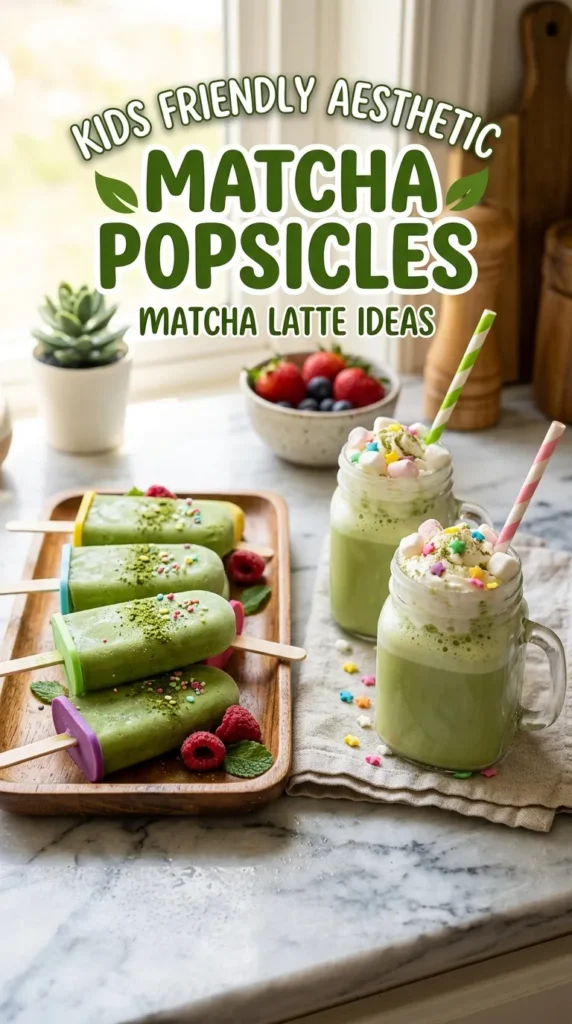 10  Matcha Popsicles Kids Friendly