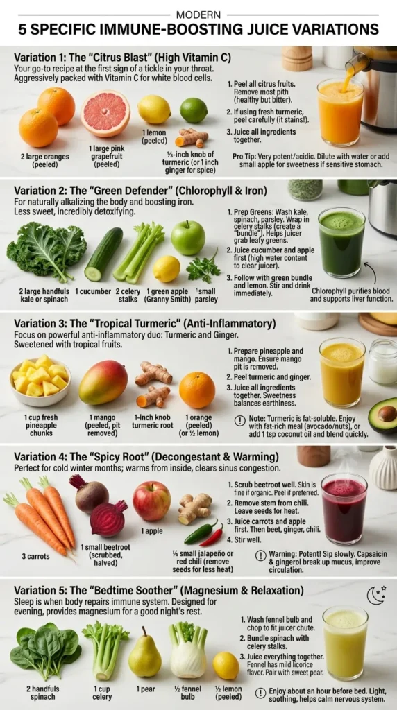 5 Easy Immune Boosting Juice Variations