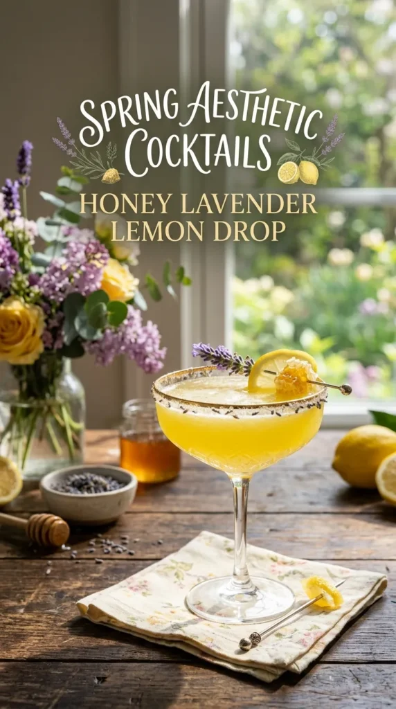 6 Spring Aesthetic Cocktails Honey Lavender Lemon Drop