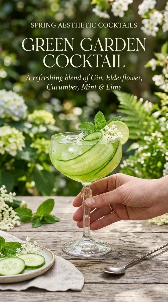 9 Spring Aesthetic Cocktails Green Garden Cocktail