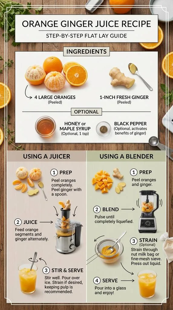 Classic Orange Ginger Juice Recipe