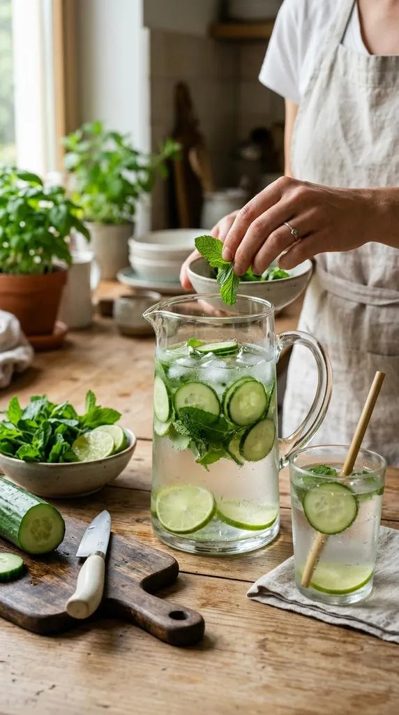 Cucumber Mint Detox Water