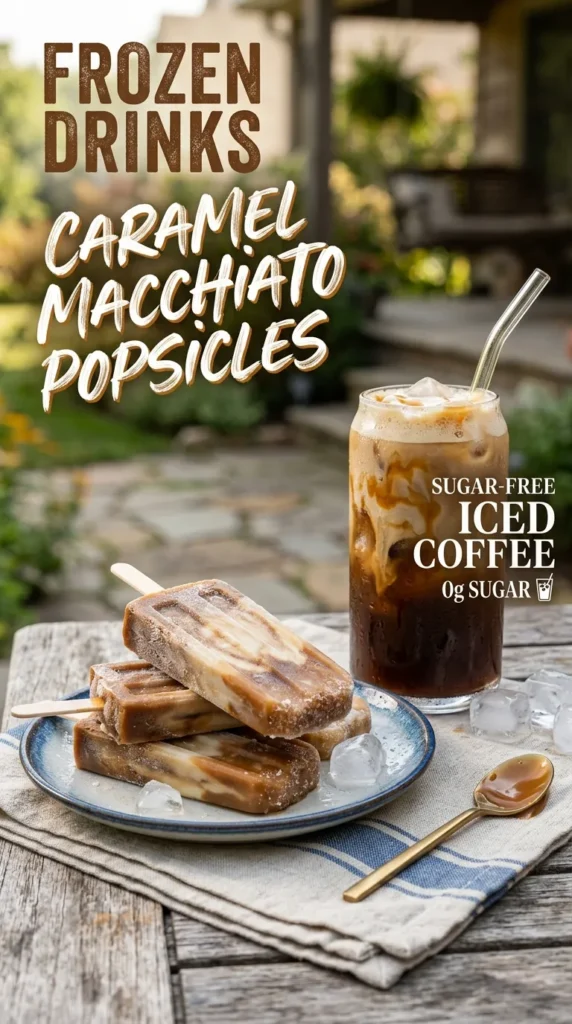Frozen Drinks Caramel Macchiato Popsicles