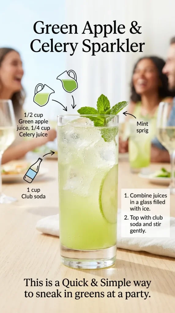 Green Apple Celery Sparkler