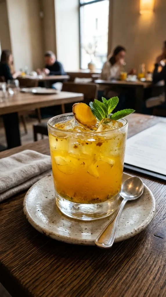 Iced Turmeric Green Tea Morning Energy