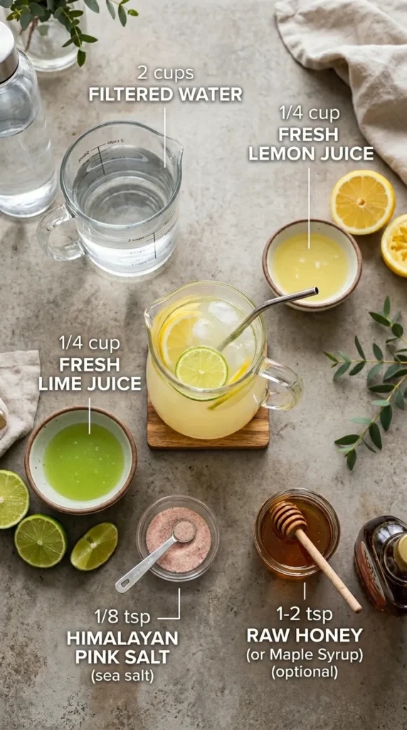 Ingredients Homemade Electrolyte Drinks