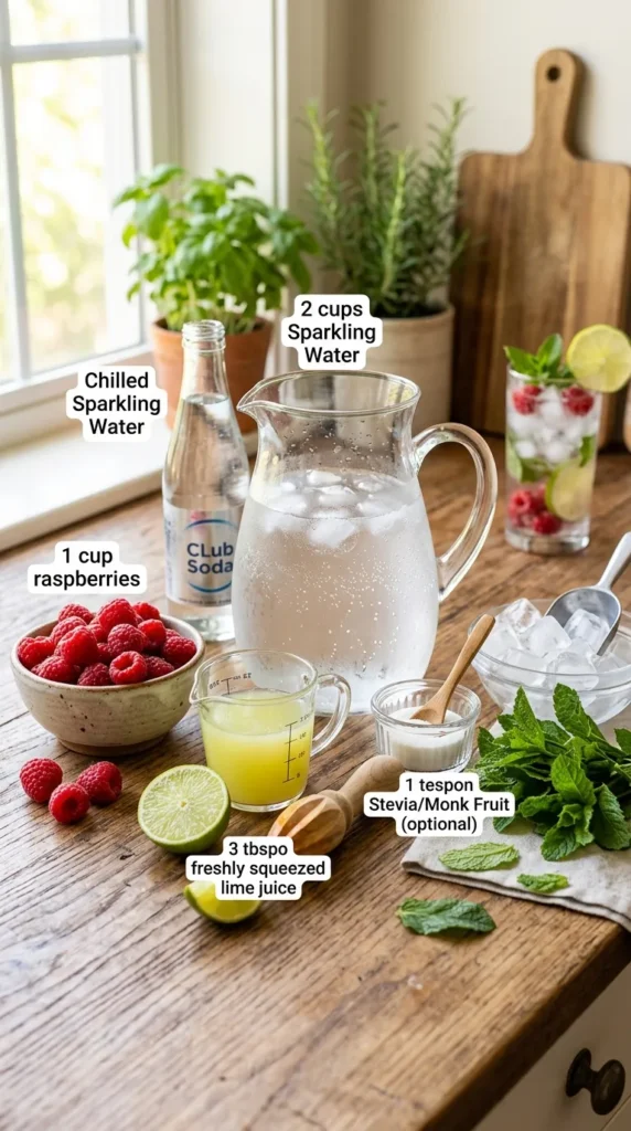 Ingredients Sparkling Raspberry Limeade