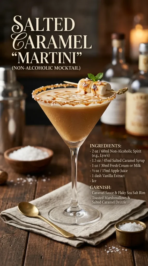 Mocktail Recipes Salted Caramel Martini Non Alcoholic