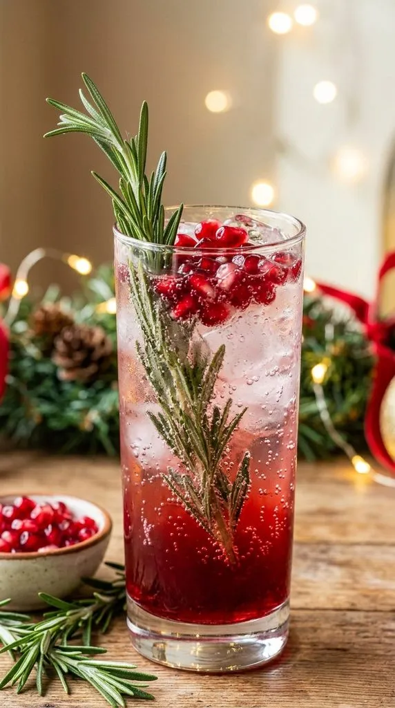 Pomegranate Rosemary Fizz