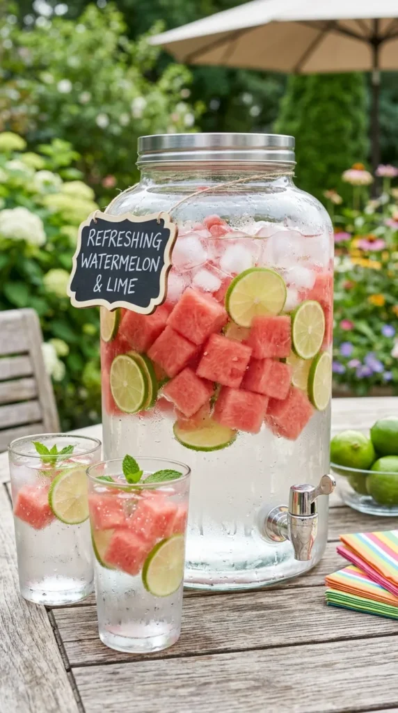Refreshing Watermelon Lime Fruit Infused Water