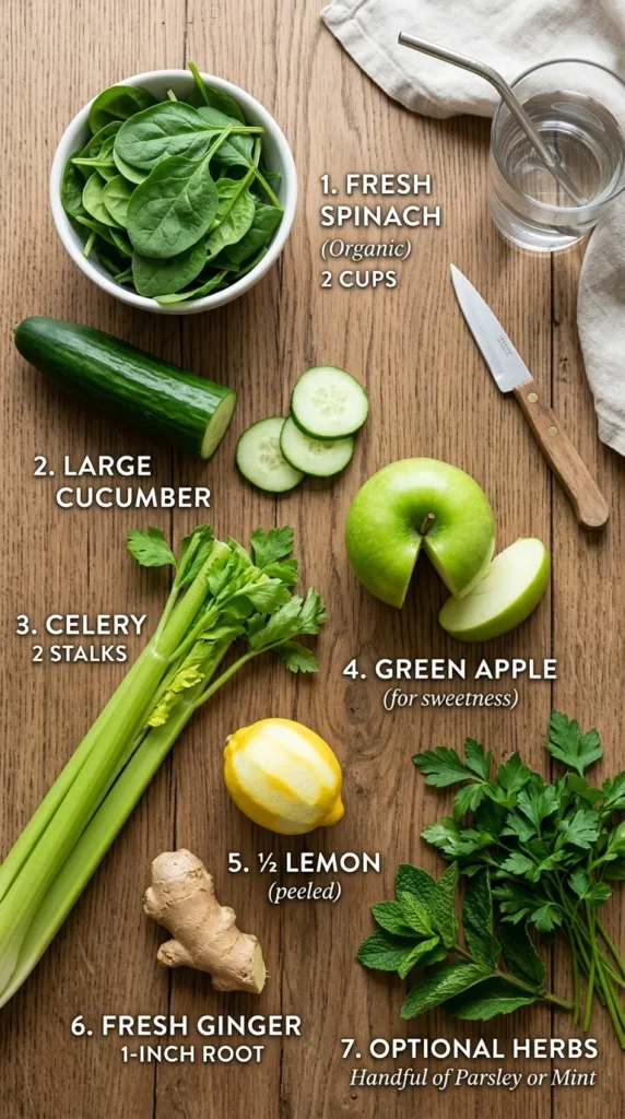 Skin Glowing Green Juice Ingredients