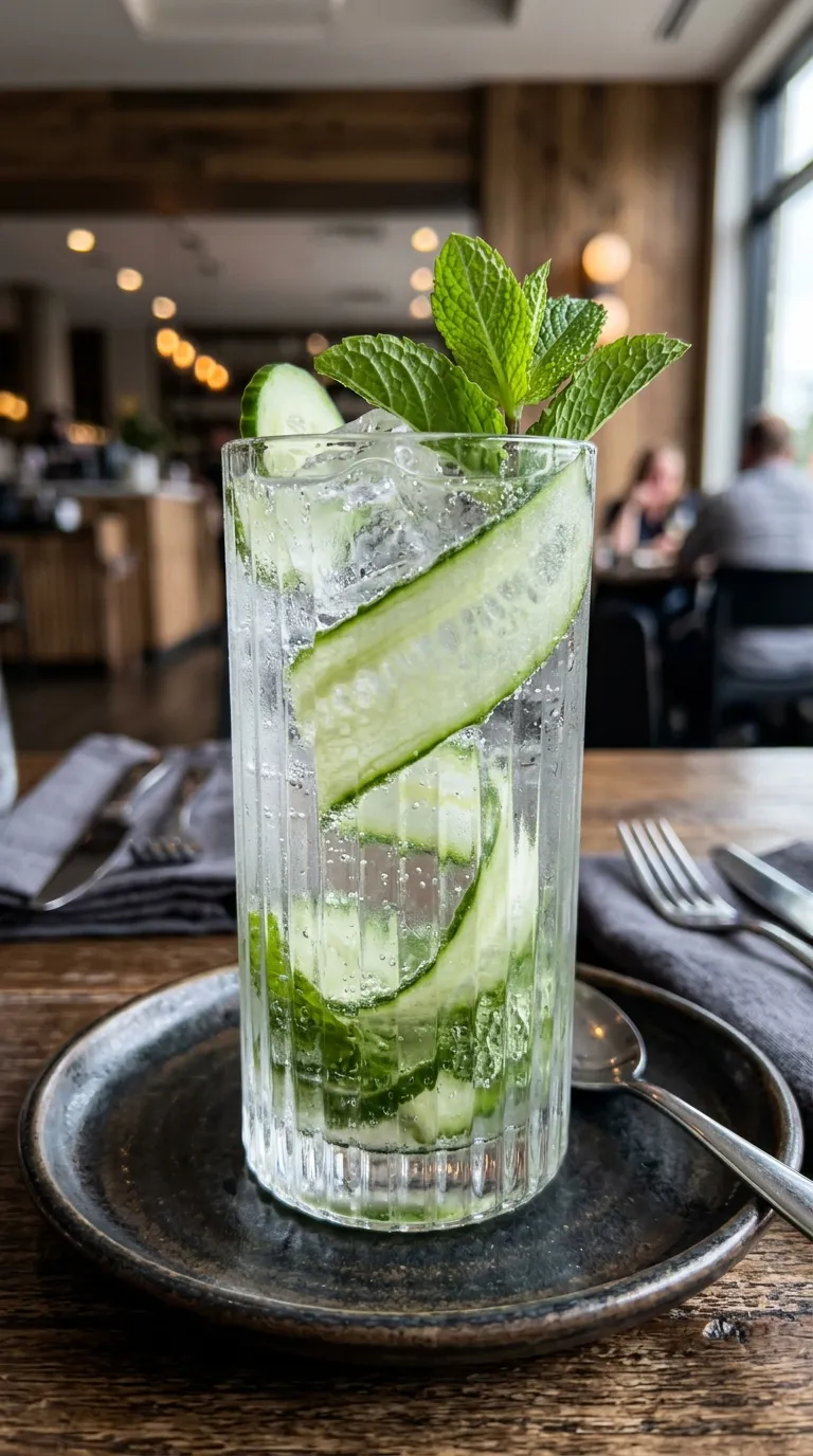 Sparkling Cucumber Mint Refresher Low Calorie Party Drinks