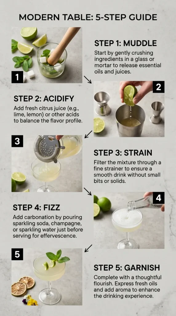 Step By Step Instruction Low Calorie Party Drinks