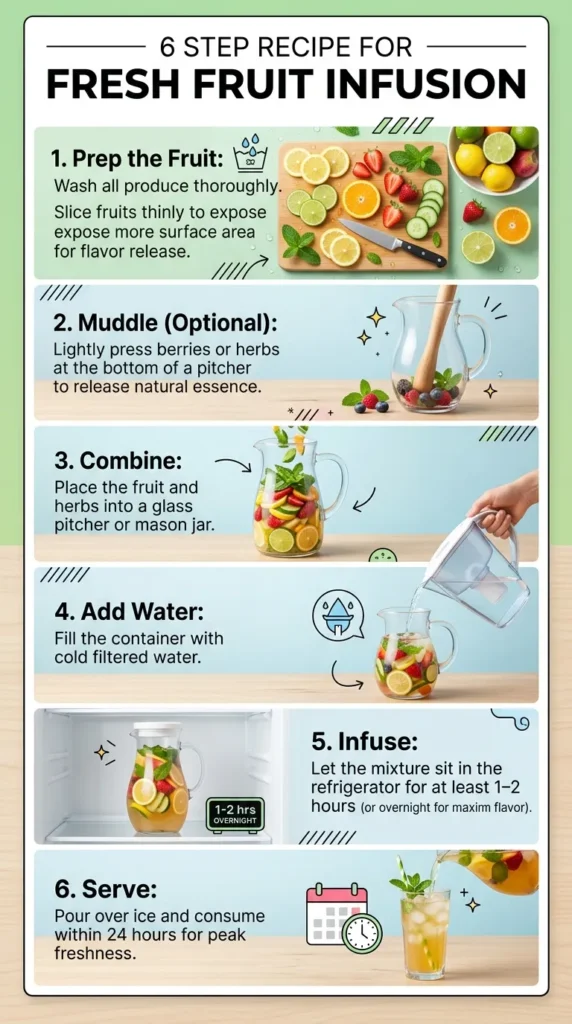 Step By Step Instruction This Recipe Fruit Infused Water