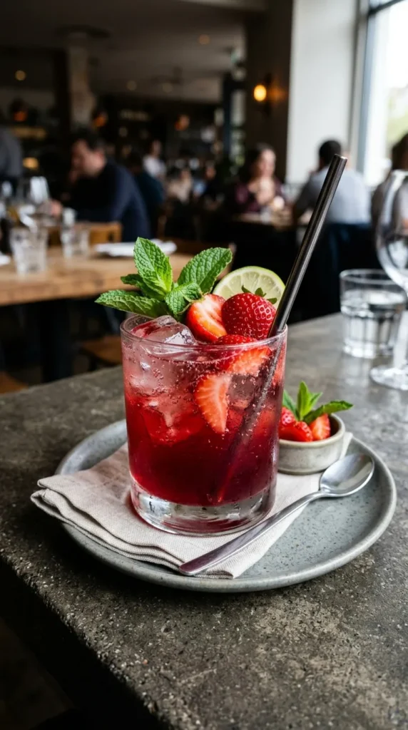 Strawberry Shrub Spritzer Complex Sweet