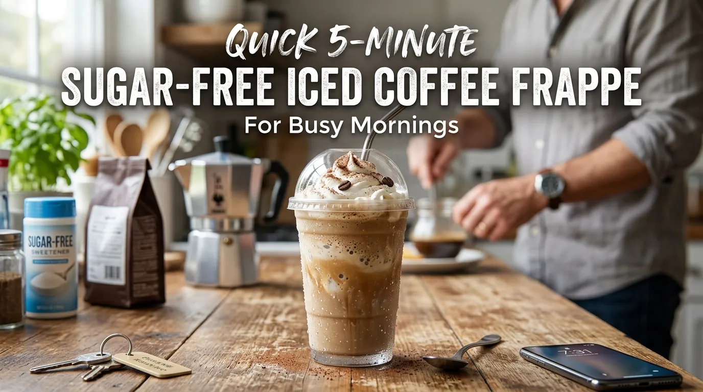 Quick 5-Minute Sugar-Free Iced Coffee Frappe for Busy Mornings