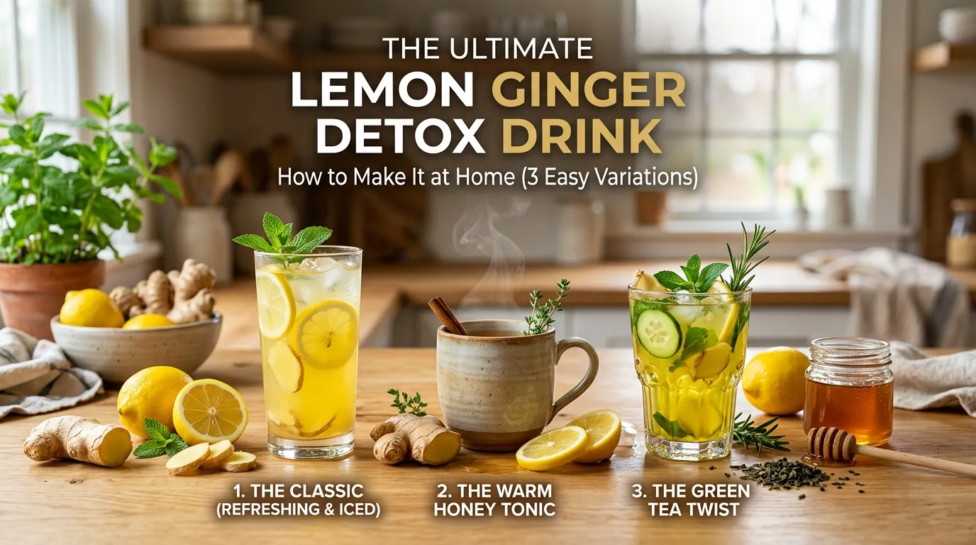 The Ultimate Lemon Ginger Detox Drink: How to Make It at Home (3 Easy Variations)