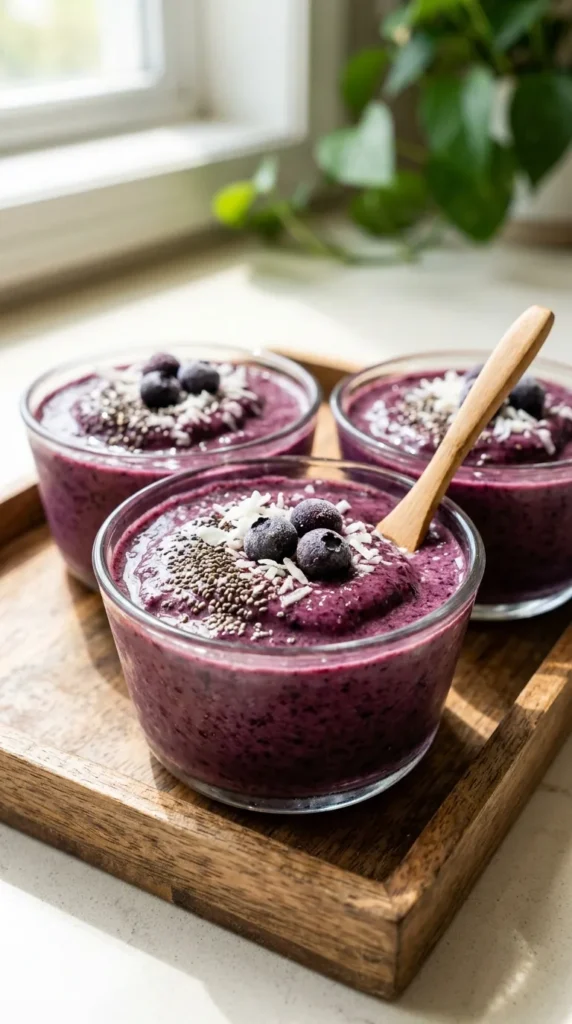 Wild Blueberry Smoothie Bowl Low Calorie Party Drinks